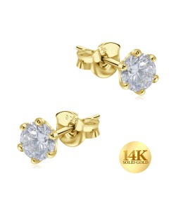 14K Gold Stud Earring 14KY-STS-5711 (MOQ 10 pcs)